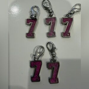 Golden Goose Number 7 Charm Pink Enamel- New- Authentic